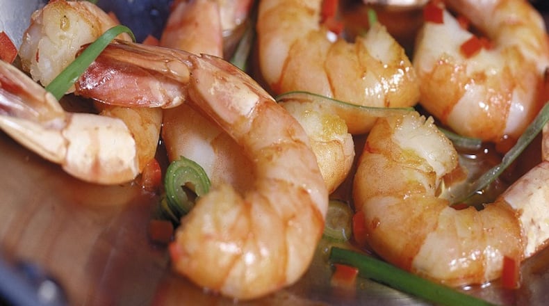 Stir-fried shrimp. (Bill Hogan/Chicago Tribune/TNS)