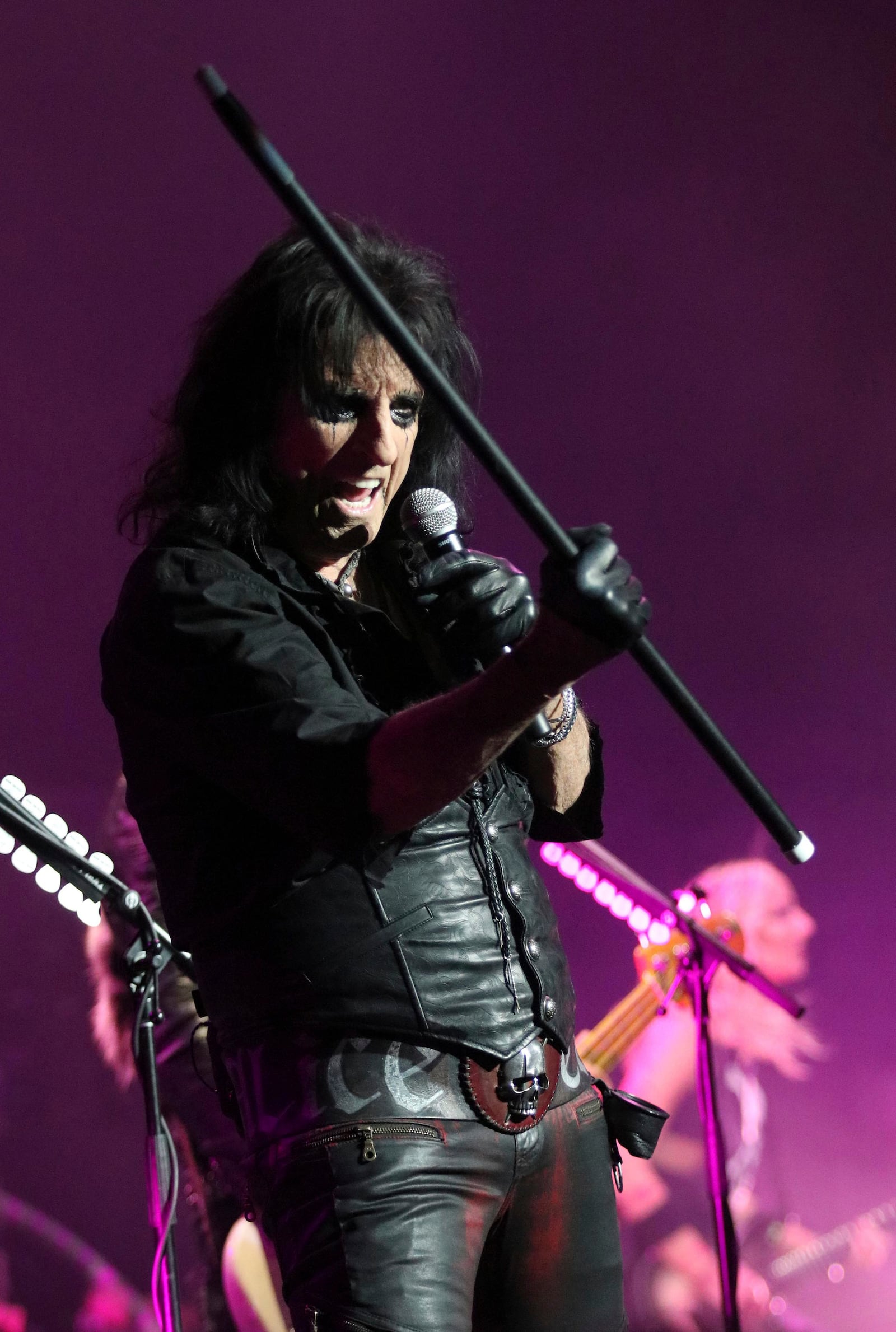 Alice Cooper performs at the FM Kirby Center during his A Paranormal Evening With Alice Cooper tour Saturday, March 10, 2018, in Wilkes Barre, Pa. (Dave Scherbenco/The Citizens' Voice via AP)