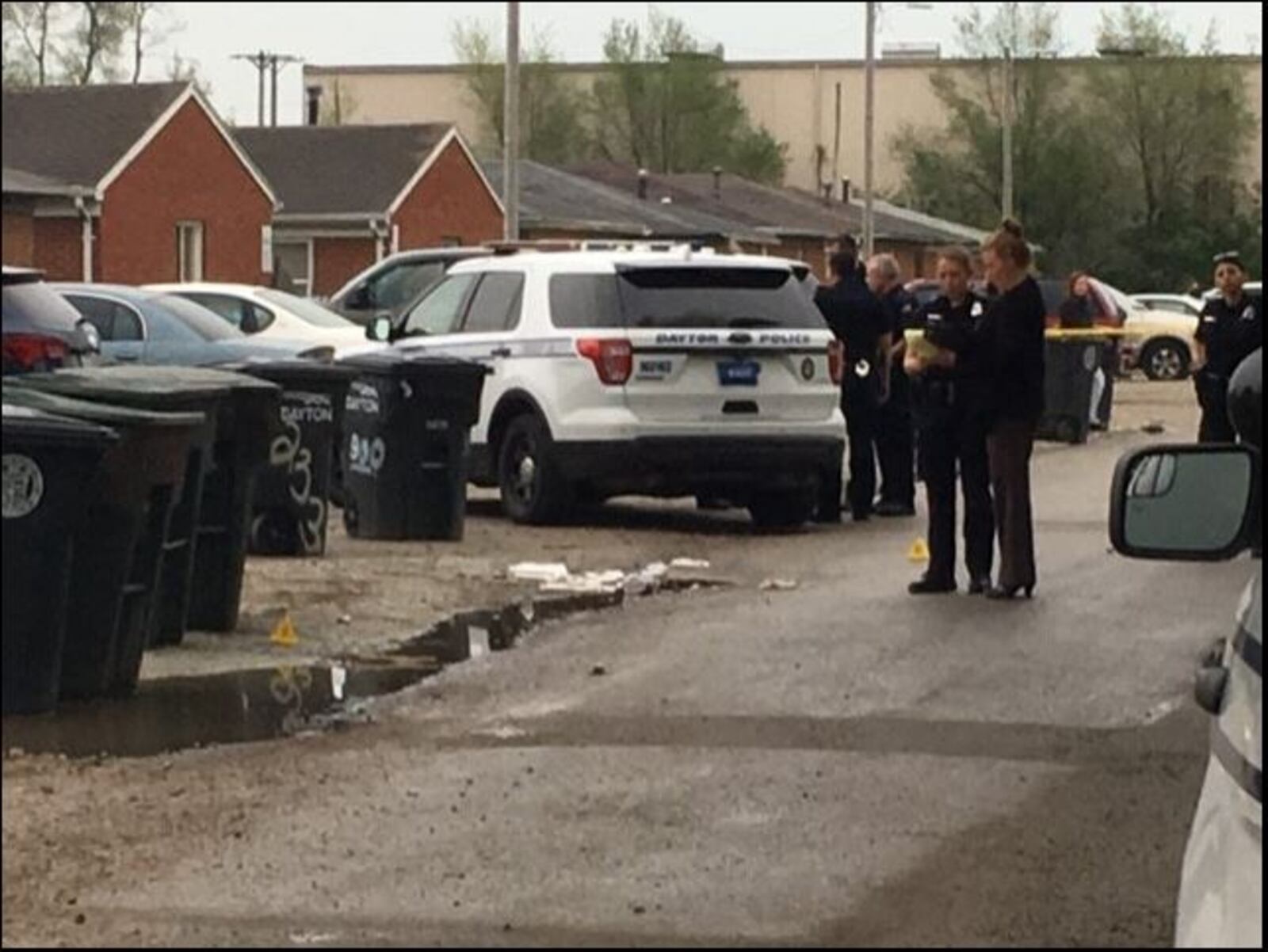 Dayton police were dispatched to Kelly Avenue on Thursday afternoon on a report that two people had been shot. (Sean Cudahy/Staff)