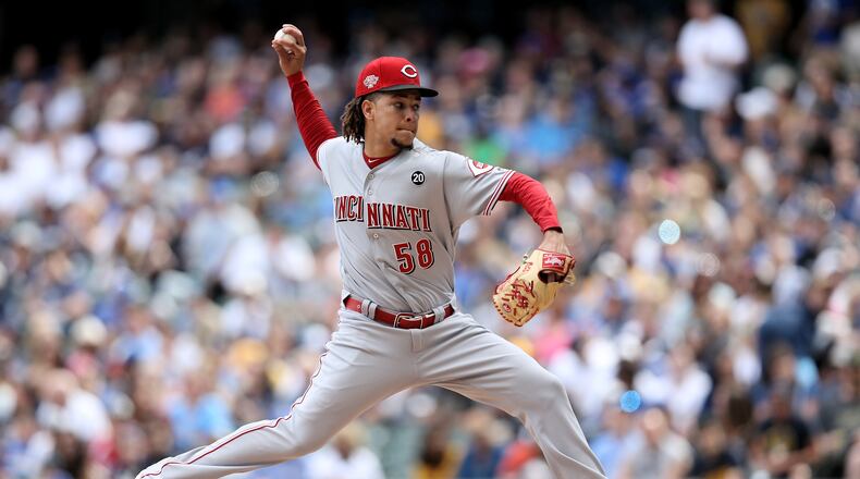 MILWAUKEE, WISCONSIN - JUNE 22: Luis Castillo #58 of the Cincinnati Reds pitches in the second inning against the Milwaukee Brewers at Miller Park on June 22, 2019 in Milwaukee, Wisconsin. (Photo by Dylan Buell/Getty Images)