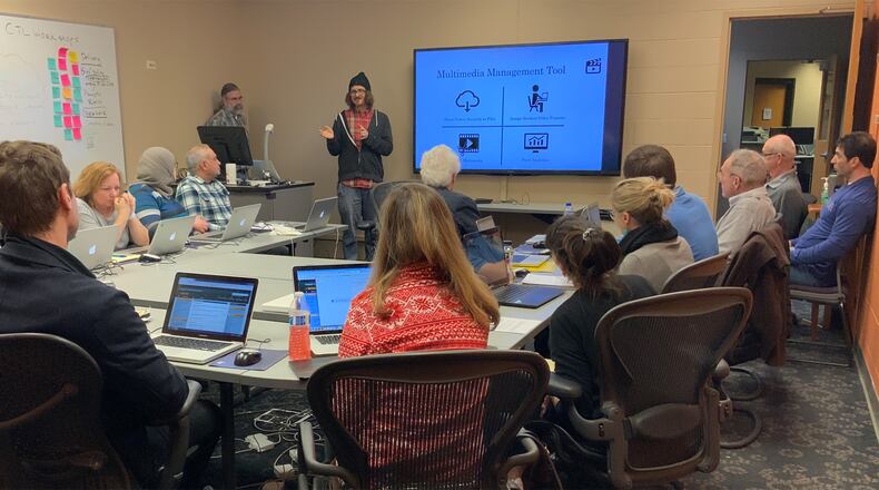 The Center for Teaching and Learning helped Wright State faculty members prepare to begin teaching remotely with a training session on March 11-13. Wright State University photo