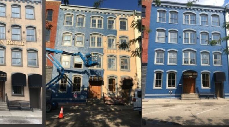 Brian Ferguson of Zada Paint Works recently repaint the Southern Belle in downtown Dayton.