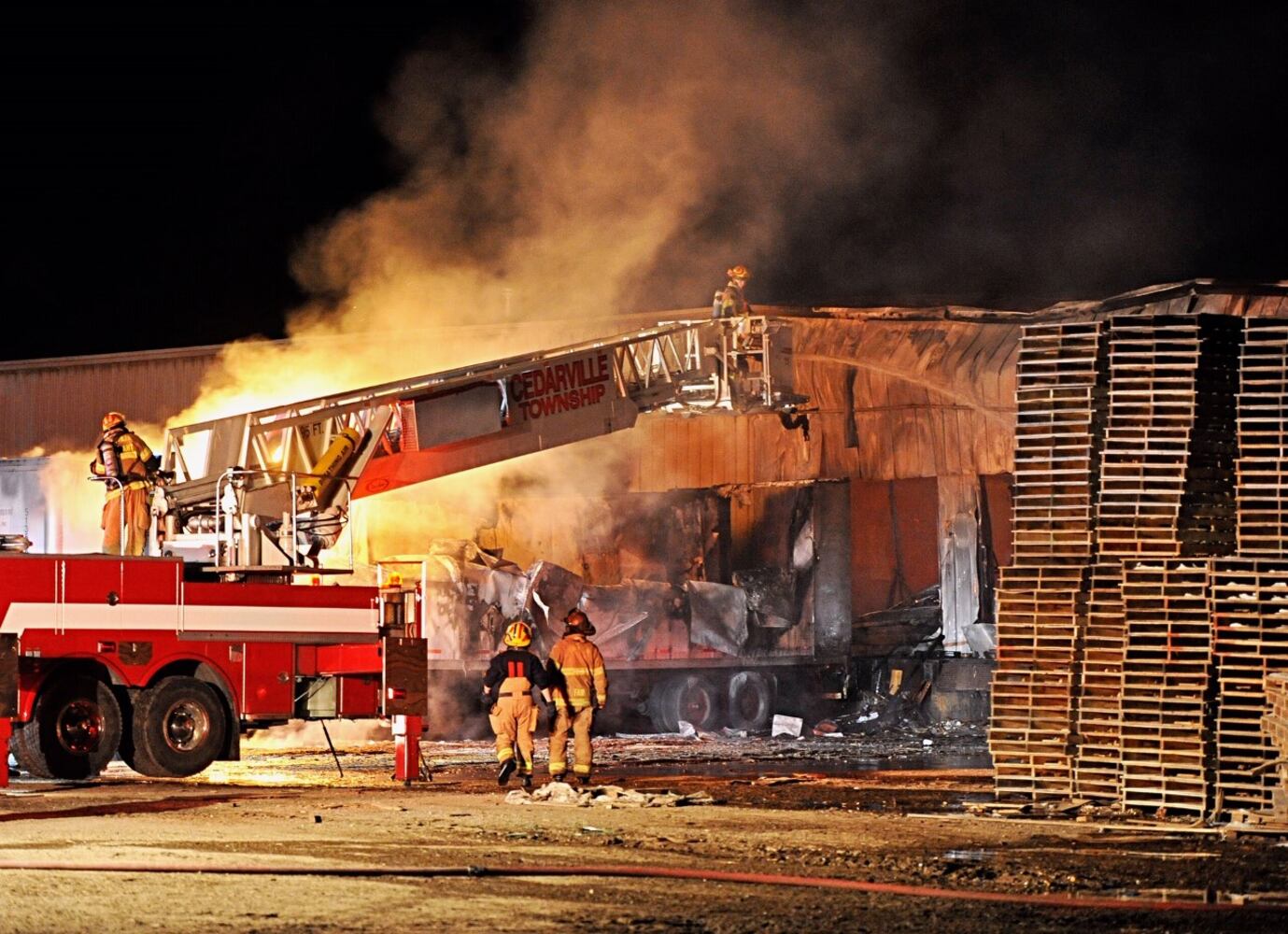 PHOTOS: Flames seen in BDL Supply fire in South Charleston
