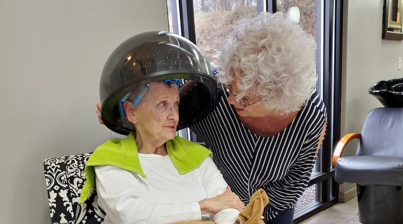 Traci Farrell with Lauretta Ware at Diversite Salon and Day Spa in Englewood.