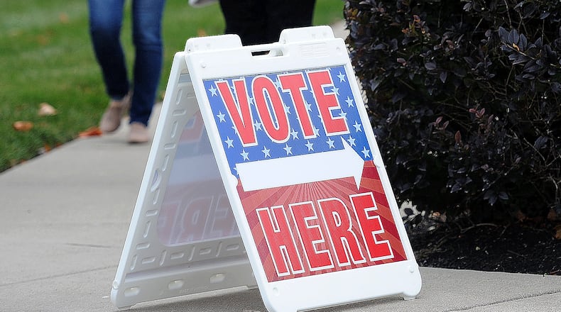 FILE - Voters turned out Tuesday, November 7, 2023, to vote at the St. John the Baptist Catholic Church in Tipp City. MARSHALL GORBY \STAFF