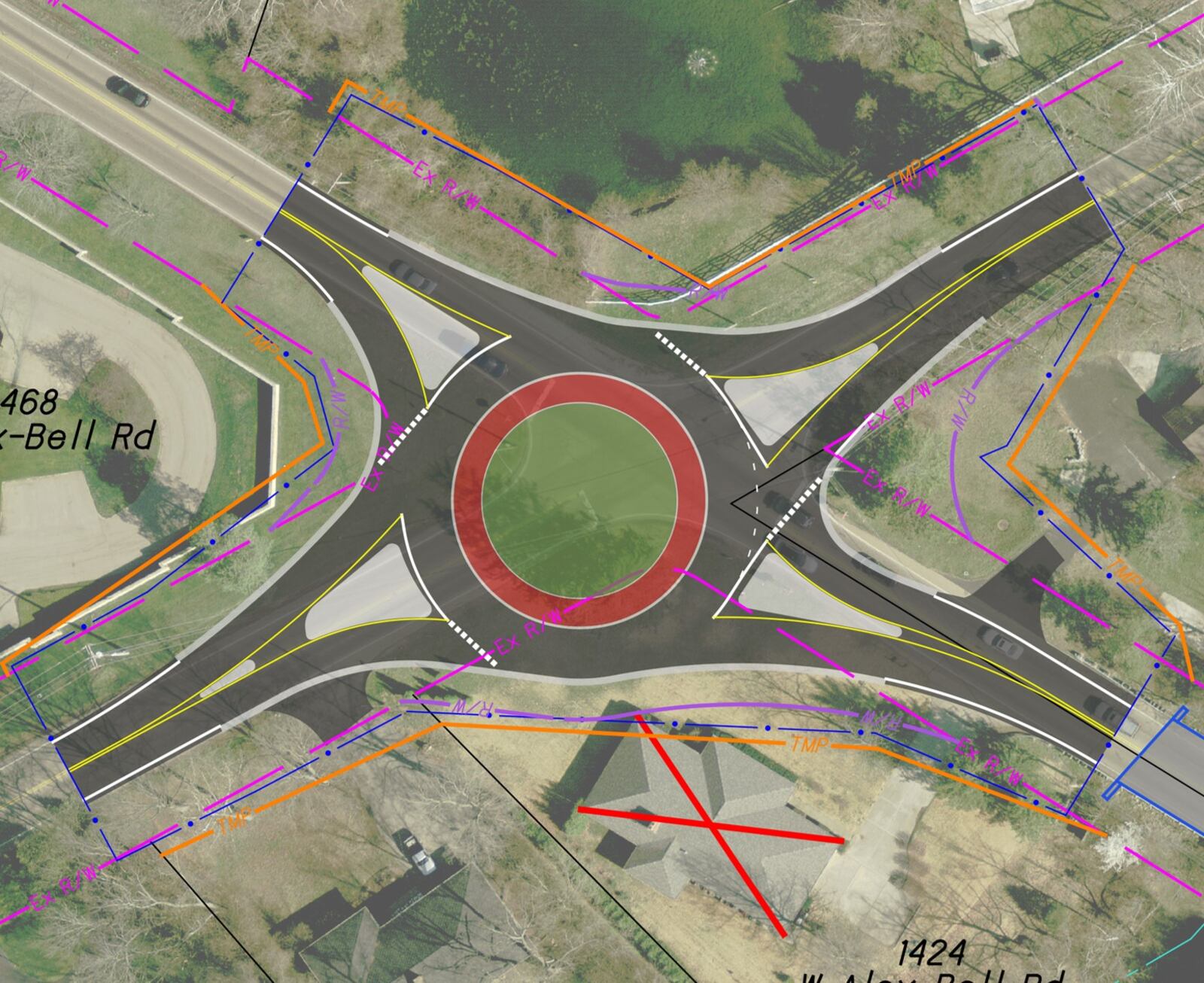 Plans call for the construction of a roundabout planned to relieve congestion at the intersection of Mad River and Alex Bell roads in Washington Twp. MONTGOMERY COUNTY ENGINEER'S OFFICE