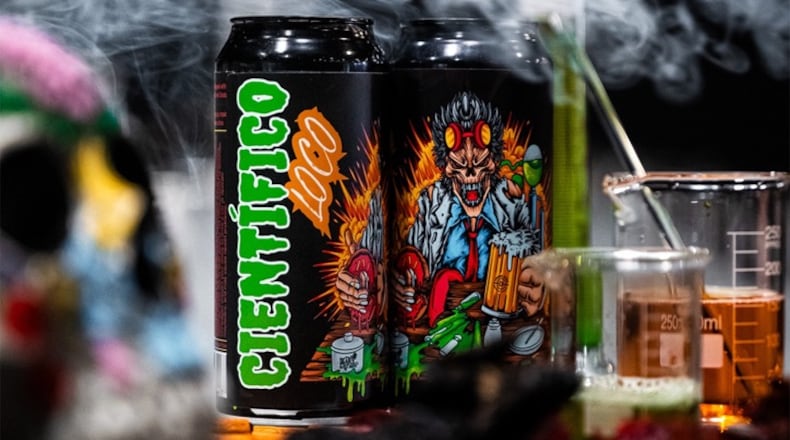 Cientifico Loco, a Mexican Hot Chocolate Donut Stout brewed with Death Grip Donuts, ancho chilies, habanero peppers and German chocolate, will be released Friday, Nov. 29 at Loose Ends Brewing in Centerville (CONTRIBUTED PHOTO).