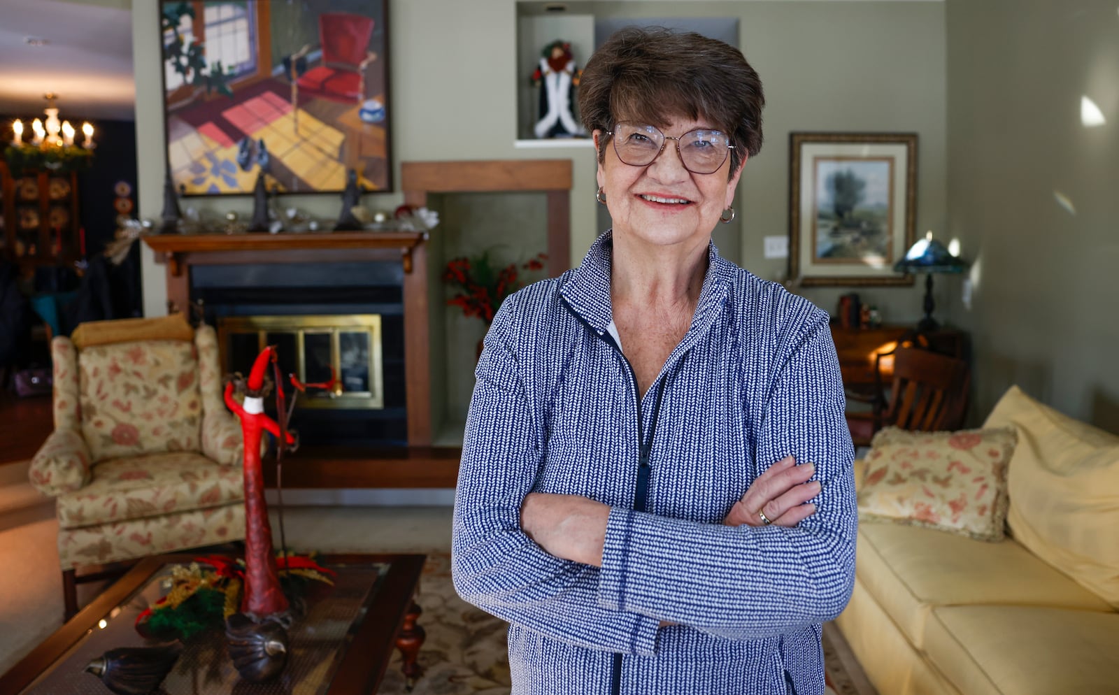 Kettering Mayor Peggy Lehner in her living room on Tuesday, Dec. 16, 2025, in Kettering. She's retiring from public office after nearly 30 years at the municipal and state level. JOSEPH COOKE/STAFF