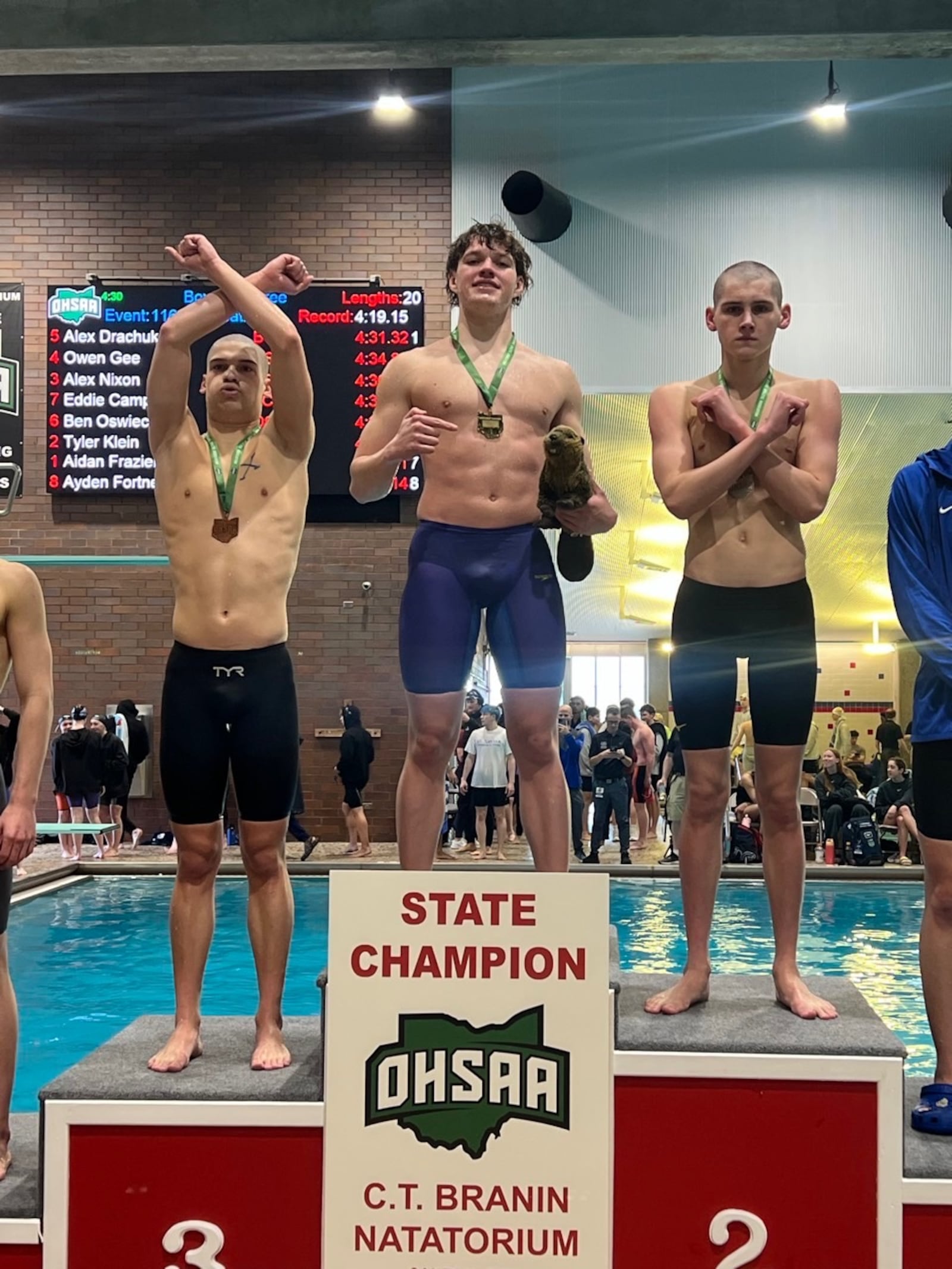 Beavercreek senior Alex Drachuck claimed the D-I state title in the 500-yard freestyle event for a second consecutive year. CONTRIBUTED