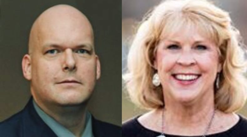 City of Troy 2023 mayoral candidates William Lutz and Robin Oda.