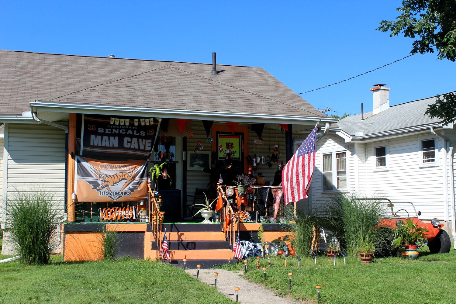 This is the man who lives in the “Bengals MAN CAVE” across from Dot’s Supermarket