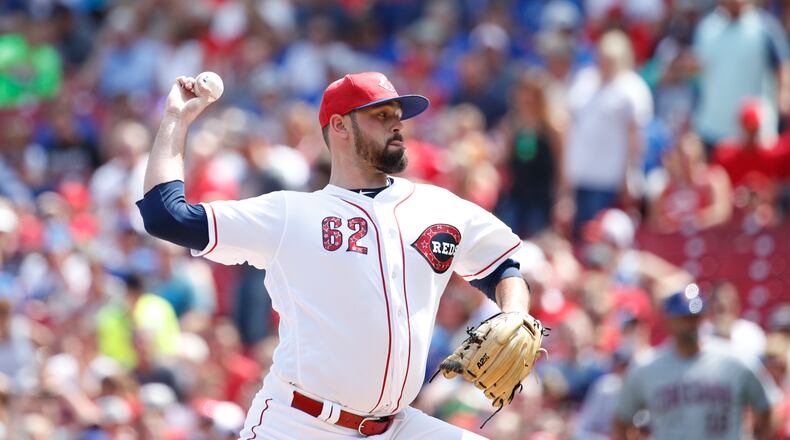 CINCINNATI, OH - JULY 01: Jackson Stephens #62 of the Cincinnati Reds pitches in the first inning of a game against the Chicago Cubs at Great American Ball Park on July 1, 2017 in Cincinnati, Ohio. (Photo by Joe Robbins/Getty Images)