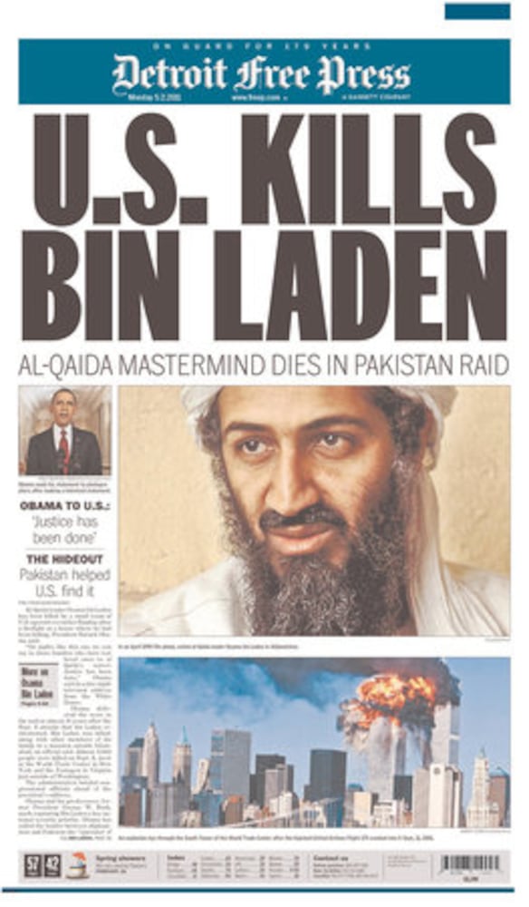 Newspapers report Osama bin Laden's death