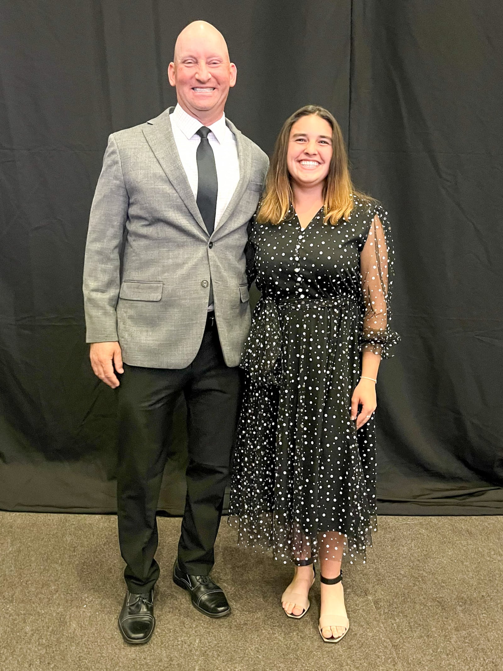 Diana Ivanikhina with Bowling Green head coach, Mike Bonnell, who still sings her praises. He said he and the rest of the Falcons miss her leadership, her sense of humor, her kindness and her love of tennis: “I wish we could have kept her. She was good for our team.” CONTRIBUTED PHOTO