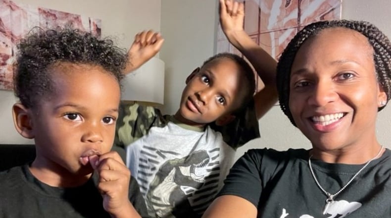 Tamika Williams-Jeter with her two sons: 2 year old Jo Jo (left) and 6 year old R.J. (center). CONTRIBUTED