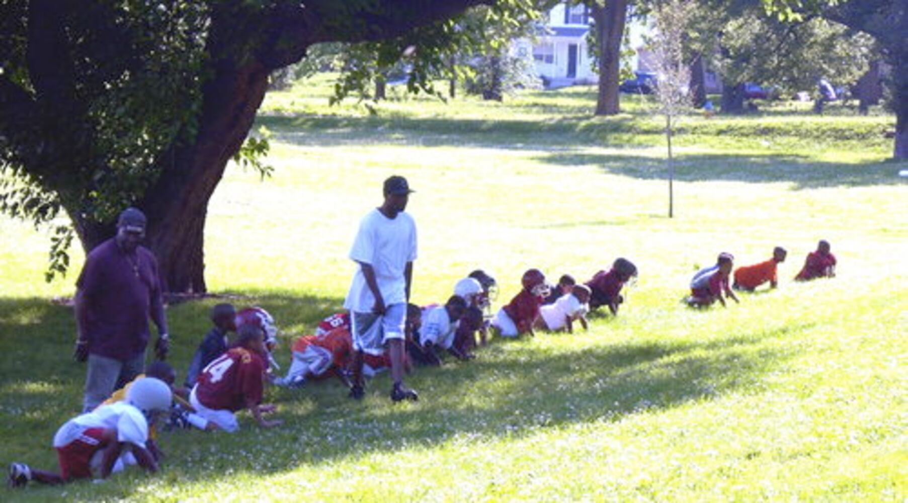Pee Wee football practice