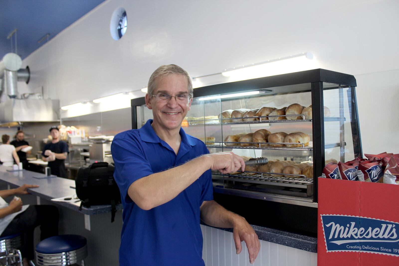 Oregon District resident Guy Fragmin sales West Virginia-style pepperoni rolls at 416 Diner.
