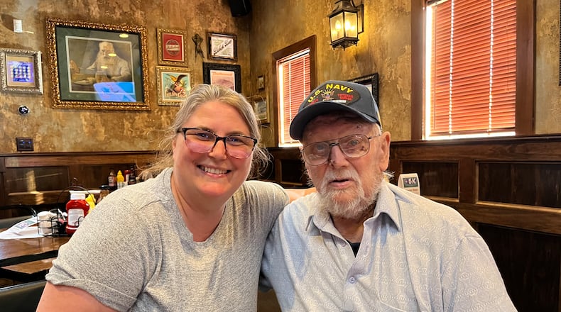 Pictured is Melissa Fields of West Carrollton and her dad, George W. Schram. NATALIE JONES/STAFF