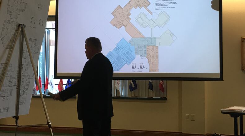 Architect Garry McAnally was sent back to the drawing board after unveiling potnetial designs for the new Warren county Jail. STAFF PHOTO BY LAWRENCE BUDD