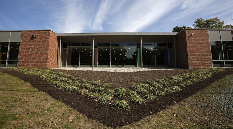 The new Kettering-Moraine of the Dayton Metro Library is due to open on Tuesday, October 18. This is the street view of the new facility. TY GREENLEES / STAFF