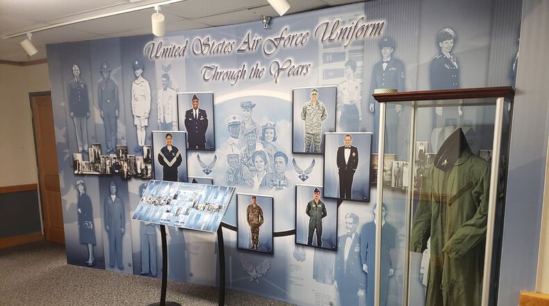 A new, interactive uniform exhibit at Air Force Materiel Command Headquarters traces the history and evolution of Air Force clothing and the command’s role in the uniform process. U.S. AIR FORCE PHOTO