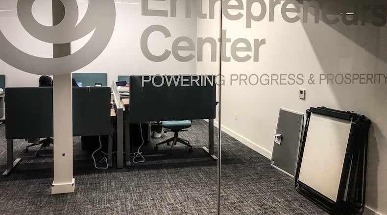 The Entrepreneurs' Center has thrived in the past 11 months and has recently moved from East Monument to the Dayton Arcade.