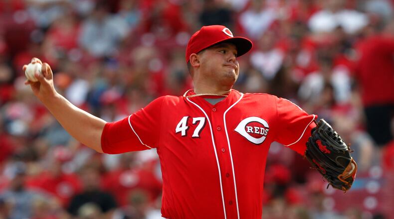 CINCINNATI, OH - SEPTEMBER 16: Sal Romano #47 of the Cincinnati Reds throws a pitch during the first inning of the game against the Pittsburgh Pirates at Great American Ball Park on September 16, 2017 in Cincinnati, Ohio. (Photo by John Sommers II/Getty Images)