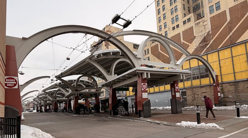 A police substation will be opening beside the Greater Dayton RTA bus hub in downtown Dayton by the start of March. SYDNEY DAWES/STAFF