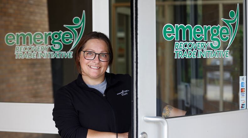 Mandy Adkins is the community outreach specialist for Emerge Recovery and Trade Initiative. She has worked in the behavioral health field for seven years and her own history allows her to better help others. MARSHALL GORBY\STAFF