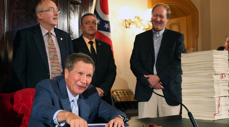 HB59: The state’s main operating budget, this bill was signed into law on June 30. The mammoth piece of legislation outlines how the state plans to spend more than $30 billion in each of the next two fiscal years. More than half of that money will be spent on Human Services, including Medicaid. The Ohio Legislative Service Commission’s analysis of the bill is 699 pages.