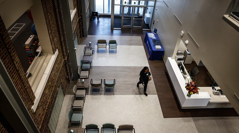 Pictured inside of the Premier Health Primary Care - Brown Street, located at 1715 Brown St., Suite 200, Dayton, which opened in June 2023. Hospital systems are branching out more into primary care to keep up with financial challenges. JIM NOELKER/STAFF