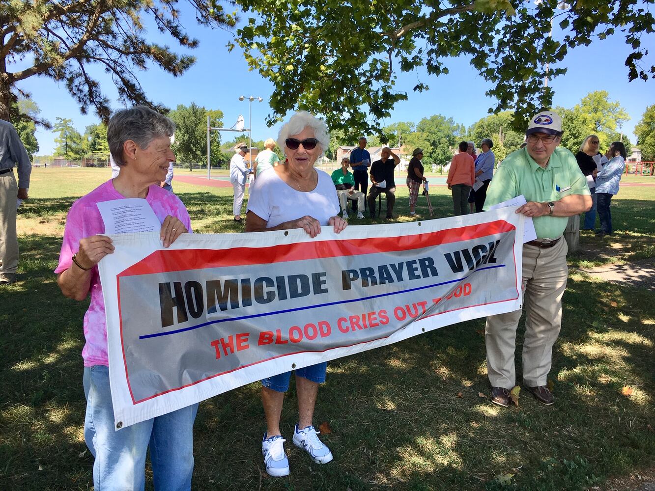 Prayer vigil for Dayton shooting victims attracts dozens to West Side park