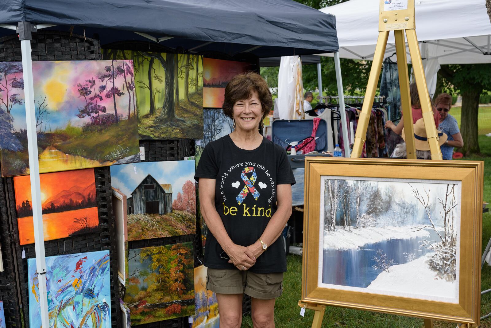The Jewish Cultural Festival will return Sunday, June 11 at Temple Israel in downtown Dayton. Many local artists were featured last year including Lisa Rife (pictured). TOM GILLIAM / CONTRIBUTING PHOTOGRAPHER