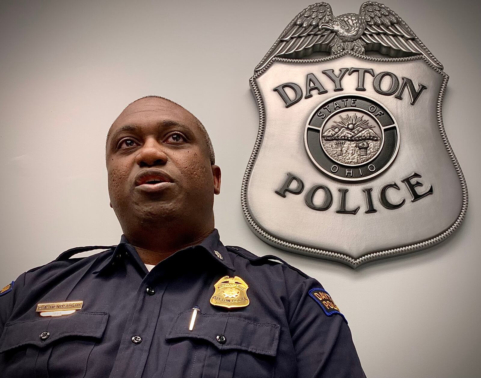 Dayton Police Lt. Col. Eric Henderson talks Monday May 2, 2022 about the one vehicle quadruple fatal accident at the intersection of N. Gettysburg and St. James Avenues Sunday night. MARSHALL GORBY\STAFF