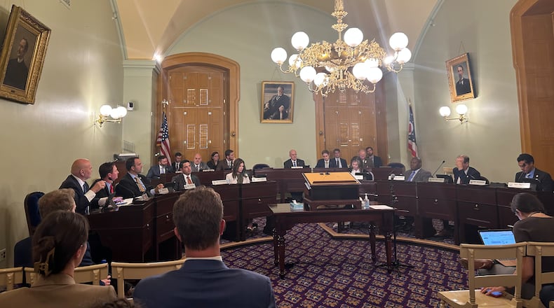 The Ohio House Ways and Means Committee debates amendments to a measure that will give property taxpayers relief in the face of enormous property value hikes.