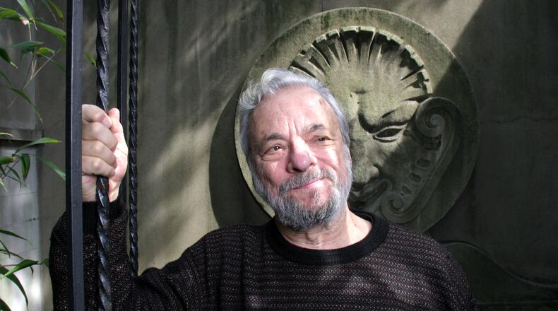 FILE — Stephen Sondheim, at home in New York in August 2003. Sondheim, one of Broadway history’s songwriting titans, whose music and lyrics raised and reset the artistic standard for the American stage musical, died at his home in Roxbury early on Friday, Nov. 26, 2021. He was 91. (Chester Higgins Jr./The New York Times)