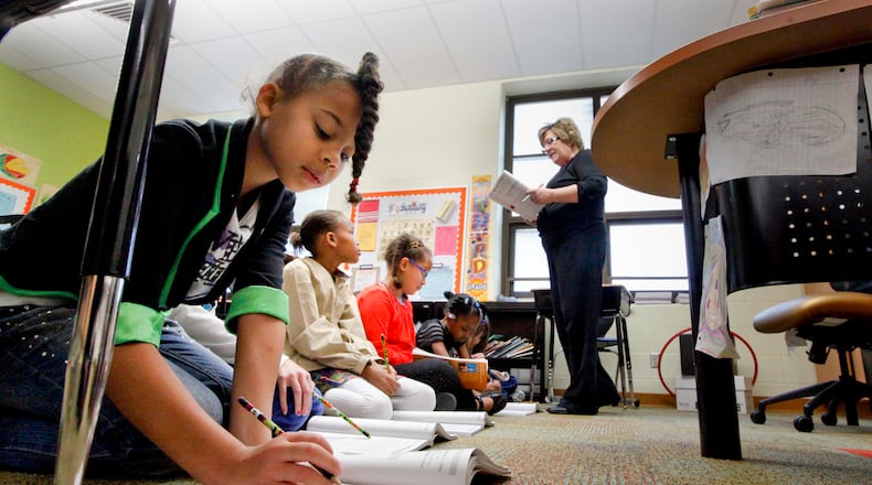 A student works on a reading assignment in Jayne Risner’s classroom at Valley Forge Elementary School in this 2013 file photo. CHRIS STEWART / STAFF
