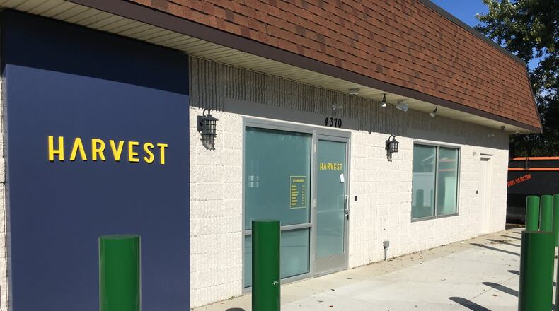 Renovation work appears to be complete at Harvest of Ohio, Inc., located in the 4300 block of Tonawanda Trail in Beavercreek, but the medical marijuana dispensary it not yet open. RICHARD WILSON/STAFF