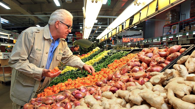Jungle Jim’s on Dixie Highway in Fairfield is without power on Tuesday morning, June 14, after a severe storm swept through the southwest Ohio region on Monday. Pictured is Jim Bonaminio, owner of Jungle Jim’s International Market, in a Journal-News file photo. FILE