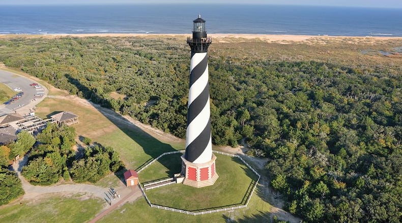 The Outer Banks of North Carolina (OBX) is home to the Cape Hatteras National Seashore and the Cape Hatteras Lighthouse (the tallest lighthouse in the United States).
Credit: OuterBanks.org
