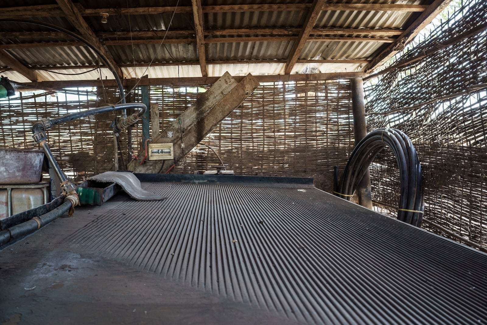 A mercury-free gold processing unit sits unused at a mining site in the Kedougou region of Senegal on Thursday, Jan. 16, 2025. (AP Photo/Annika Hammerschlag)