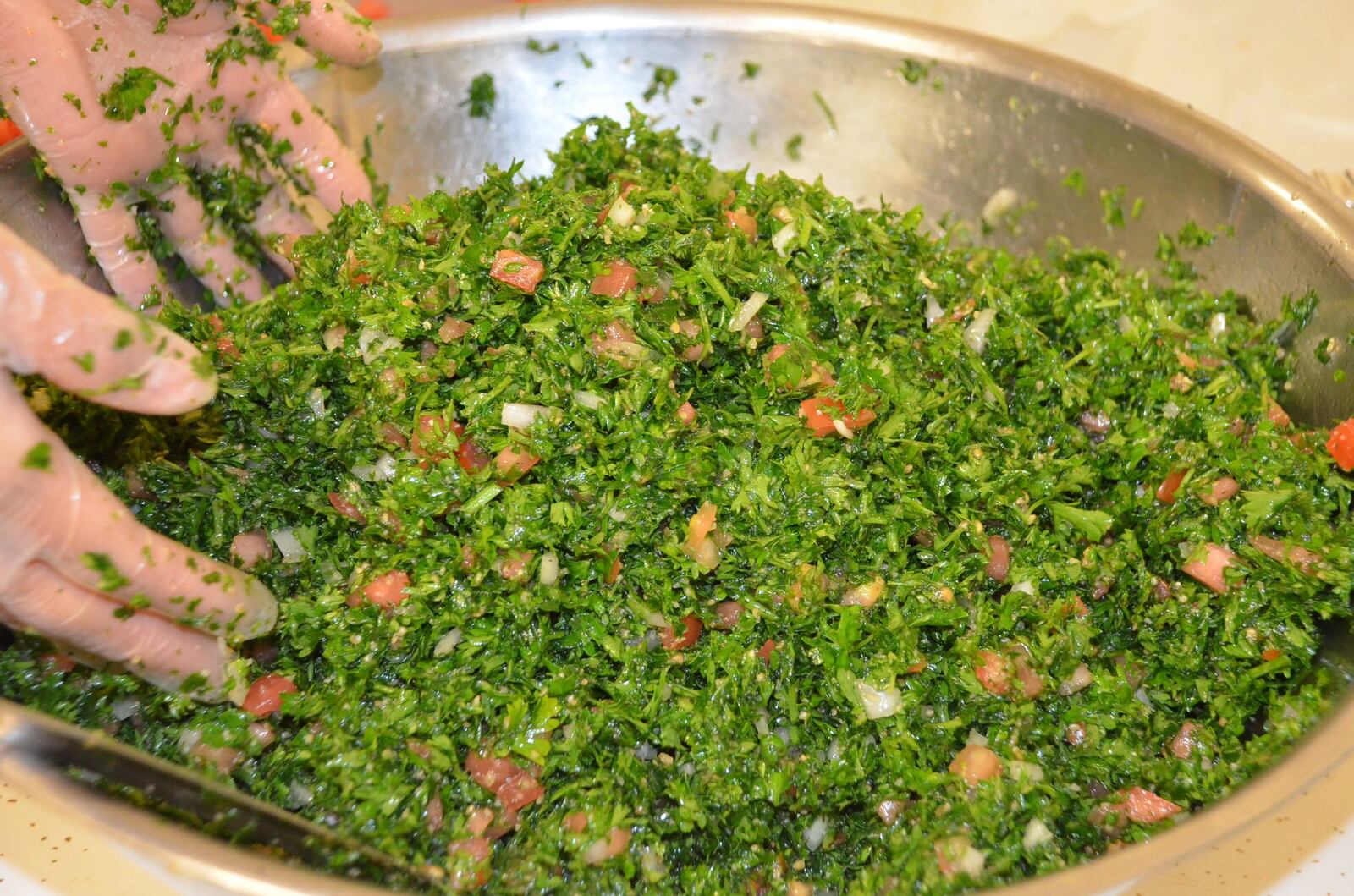 A fresh bowl of Tabouleh Salad made by Bernadette Eid for the Dayton Lebanese Festival. (Submitted by the Dayton Lebanese Festival)