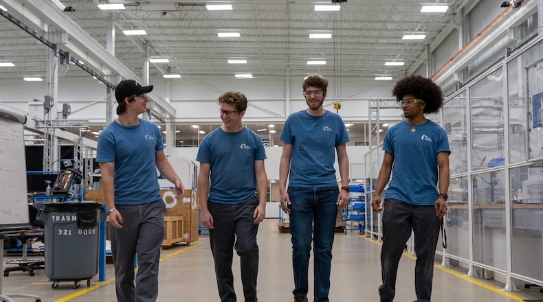 From left to right: United Grinding North America apprentices Trent Saylor, Owen Johantges, Nicholas Hoffman, LaShawn Crockett. United Grinding photo