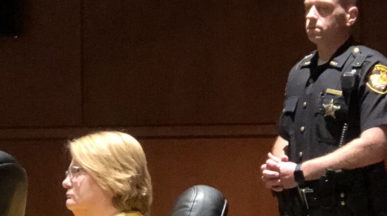 Renee K. Nichols, 47, of Springboro listens during her bond reduction hearing.Staff photo by Lawrence Budd