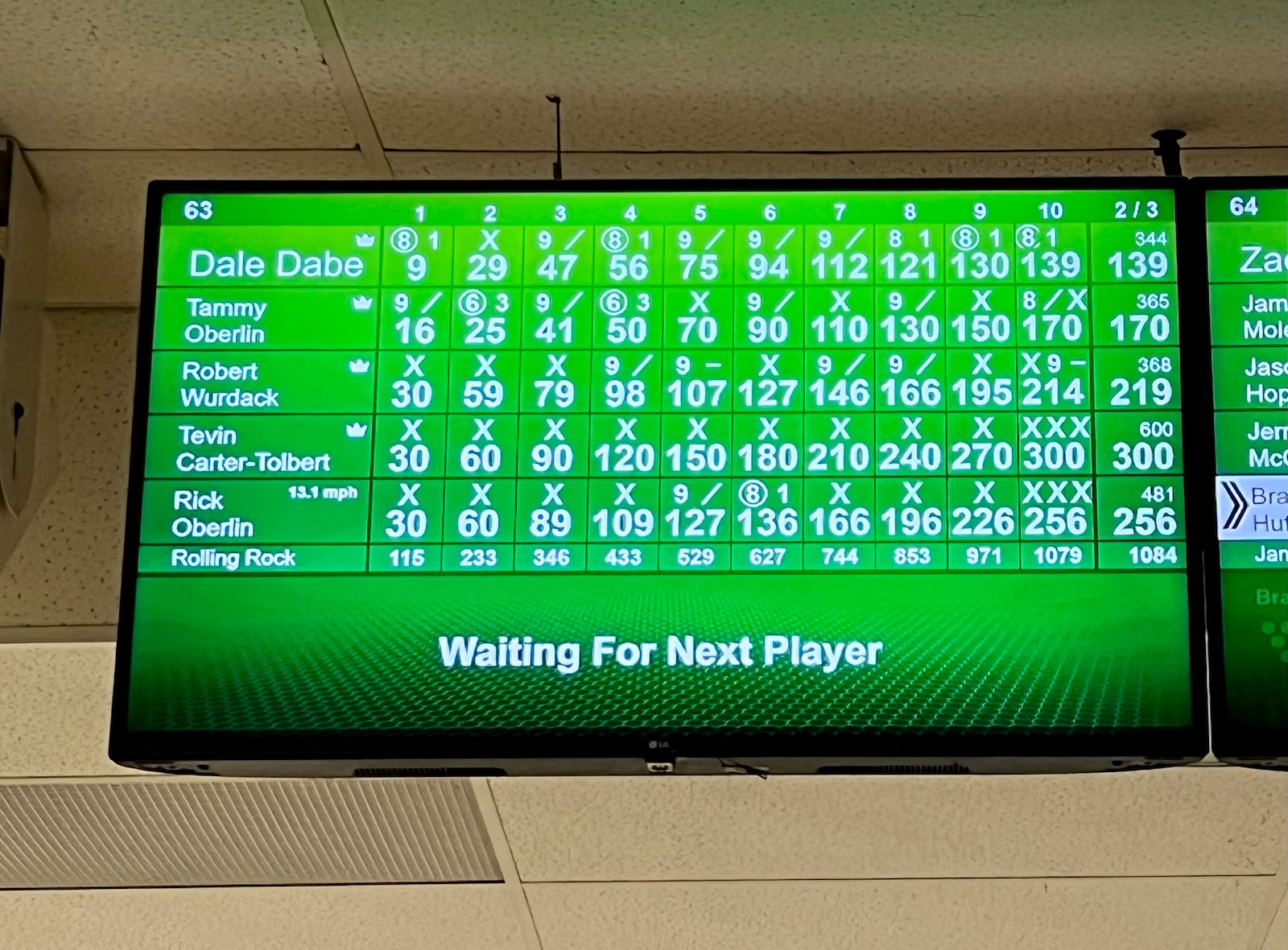 Tevin Carter-Tolbert had to snap a picture after rolling his second 300 game of the night at Beaver-Vu Bowl. CONTRIBUTED