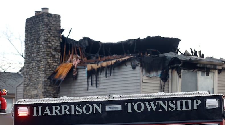Fire at Meadows of Catalpa in Harrison Township, Friday morning, Feb. 7, 2025. MARSHALL GORBY\STAFF
