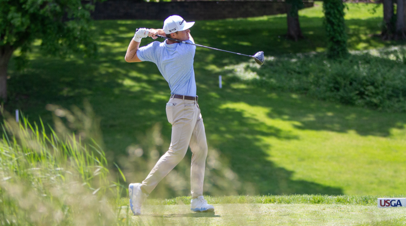 Austin Greaser shot a 64 on his second 18 at Springfield Country Club for Monday's lowest round, but he missed out on a playoff by two strokes for the final spot in the U.S. Open. Jeff Gilbert/CONTRIBUTED