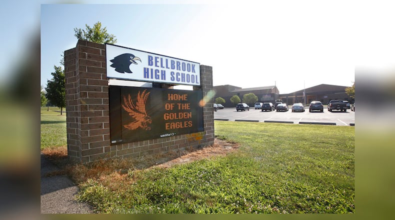 Bellbrook High School on Upper Bellbrook Road in Sugarcreek Township. TY GREENLEES / STAFF