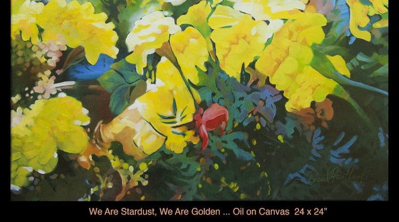 “We are Stardust, We are Golden” is a 24 x 24” oil on canvas painting by Cincinnati artist David Forsthoefel presented at Gallery 510. CONTRIBUTED