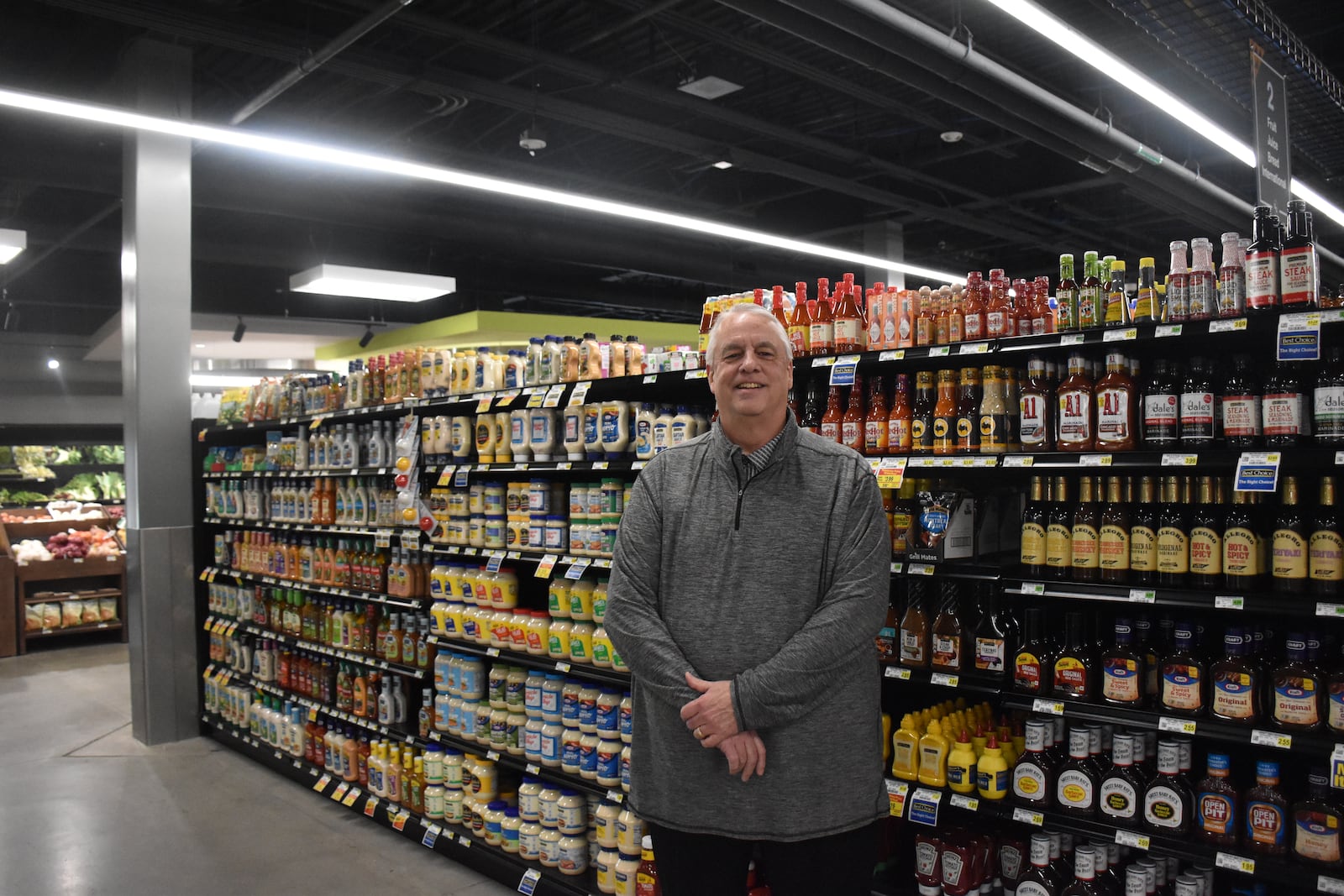 John Patterson, chief asset officer for Homefull, inside of the Gettysburg Grocery (GG's for short). Homefull opened GG's a year ago in southwest Dayton. CORNELIUS FROLIK / STAFF